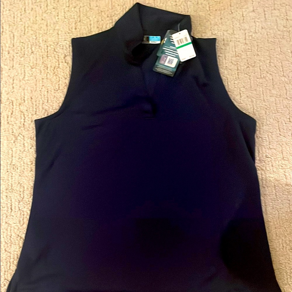 NWT PGA tour air flux navy sleeveless top